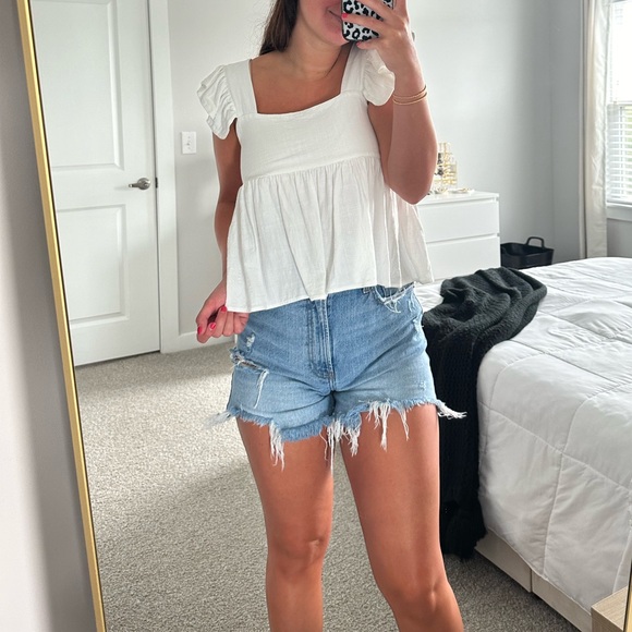 Vici White Babydoll Top - Picture 3 of 9